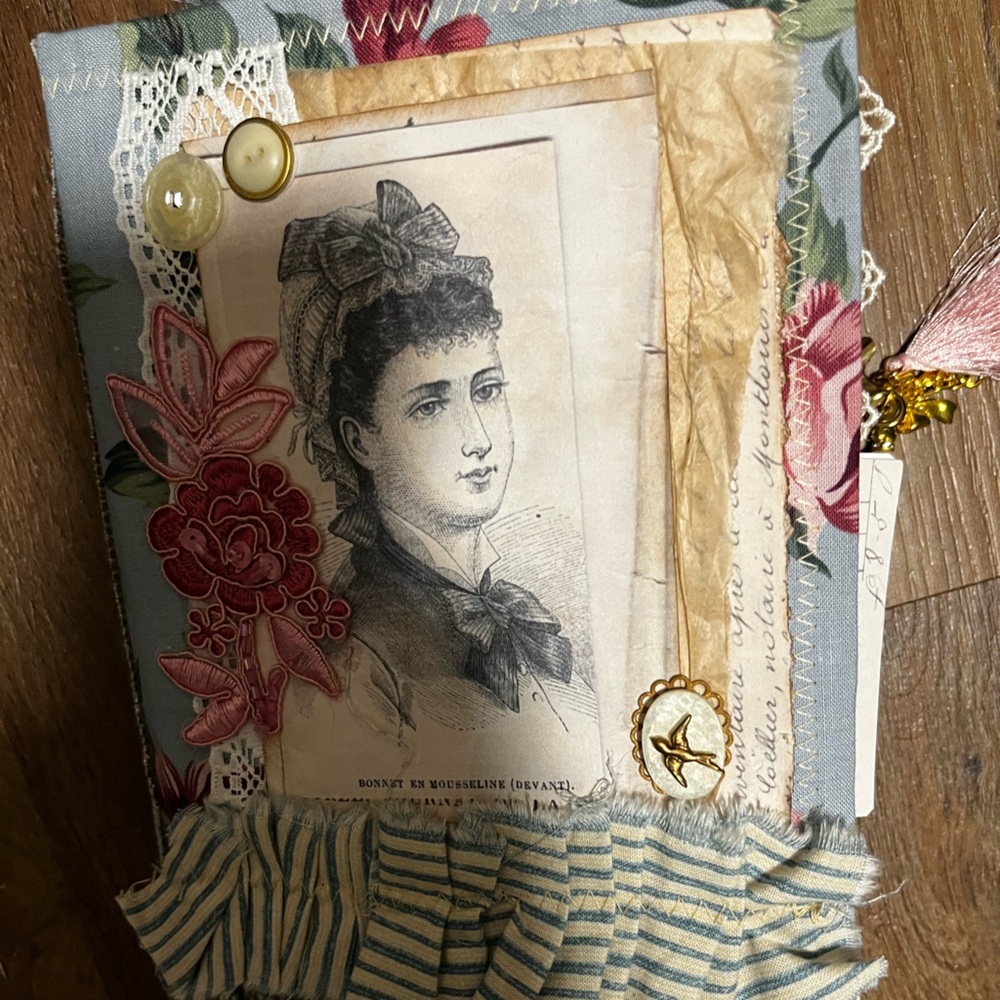 Handcrafted Junk journal blue Vintage